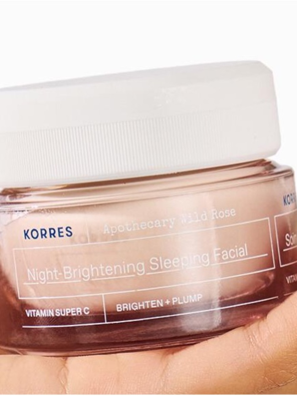Korres Wild Rose Night-Brightening Sleeping Facial - White & Pink